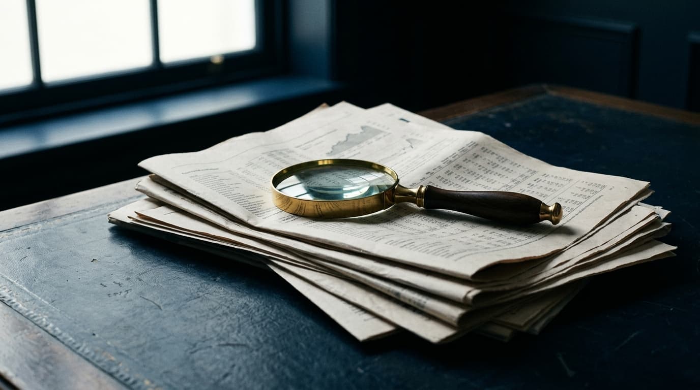 Lupe auf Finanzberichten — Due Diligence