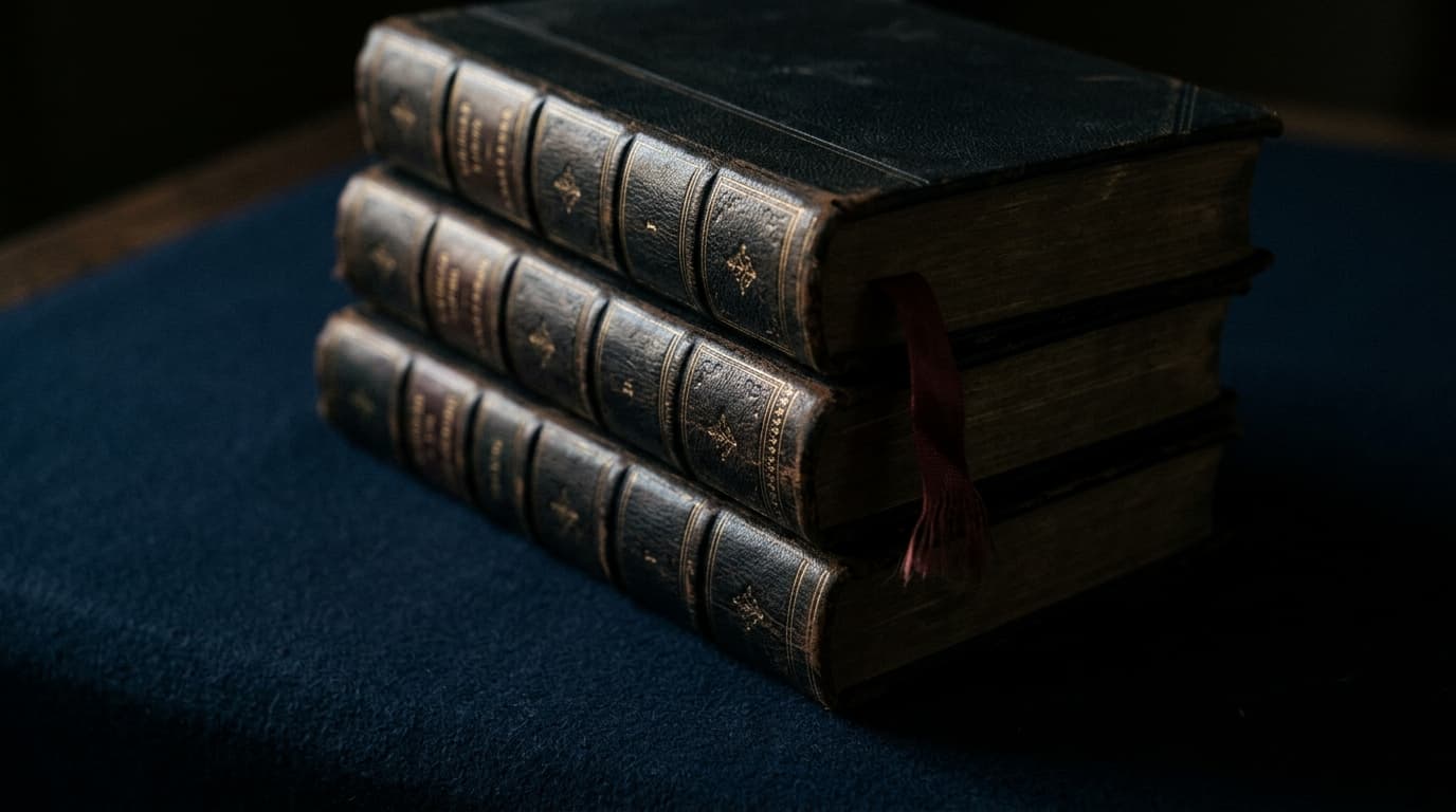 Stapel lederbundener Bücher — M&A Glossar