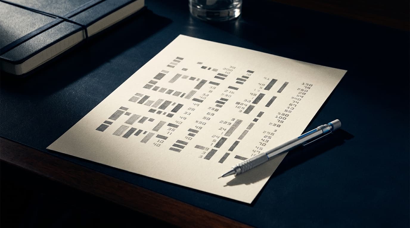 Numerisches Worksheet mit Druckbleistift — Kaufpreisermittlung